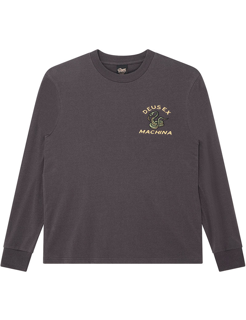Deus Ex Machina Danger Noodle Long Sleeve Tee Anthracite Front