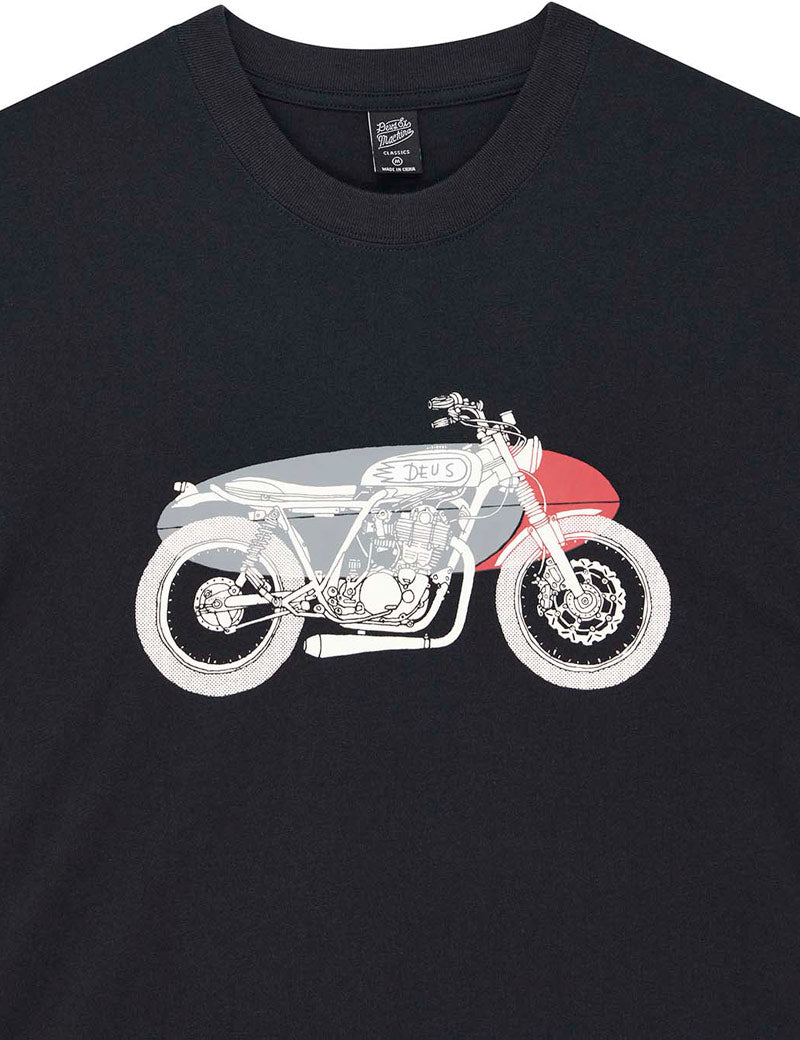 Deus Ex Machina Drovers Dog Tee Black Chest Print