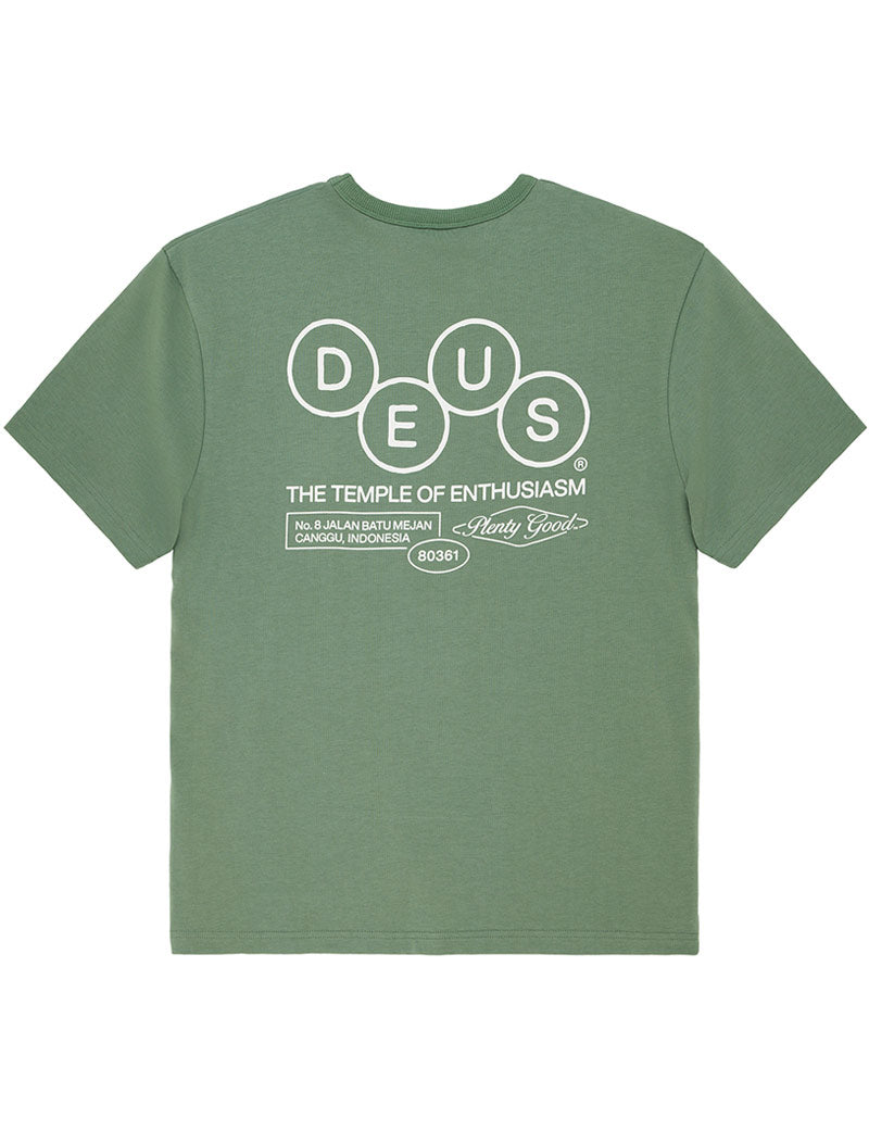 Deus Ex Machina Mechanism Tee Loden Forest Green Back View