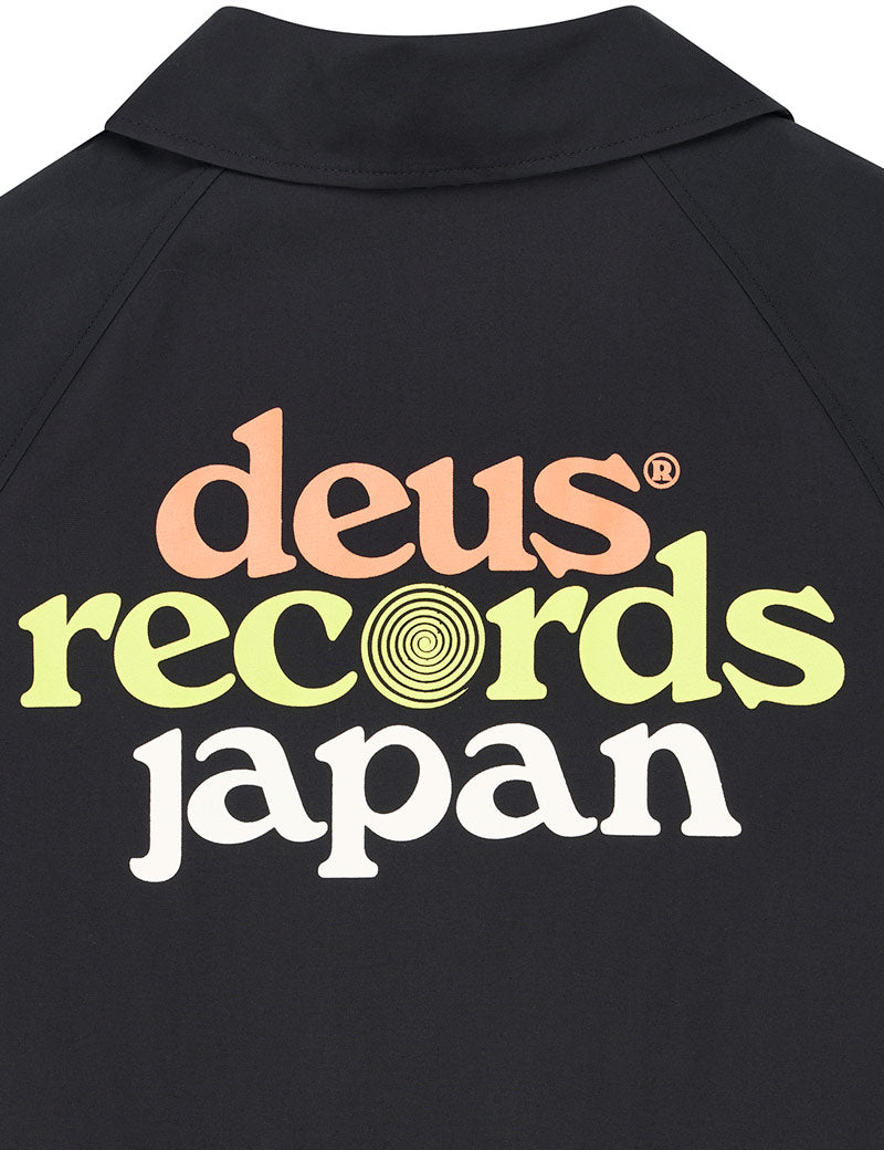 Deus Ex Machina Strata Coach Jacket Black Back Print