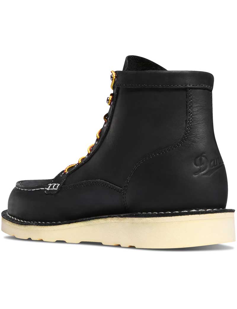 Danner Bull Run 6'' Moc Toe Boots Black Heel View