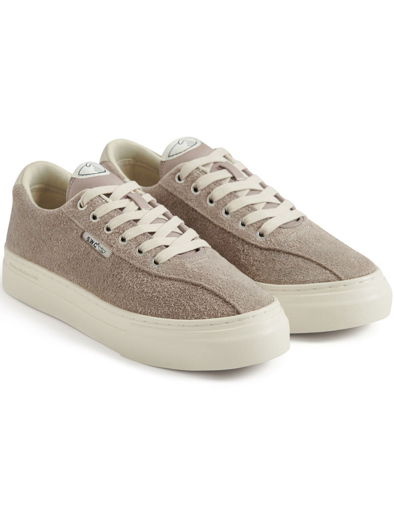 Stepney Workers Club Dellow 02 Cup Trainers Raw Suede Taupe