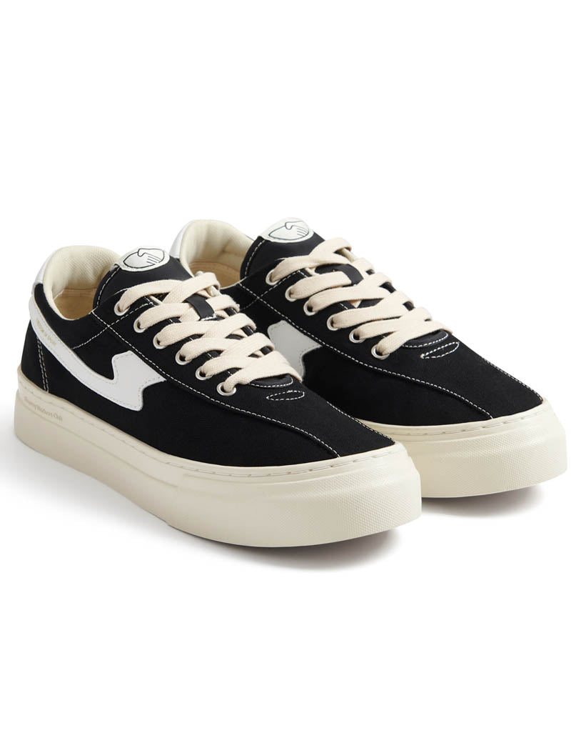 Stepney Worker Club Dellow S-Strike Cup Canvas Trainers Black, White Angled View