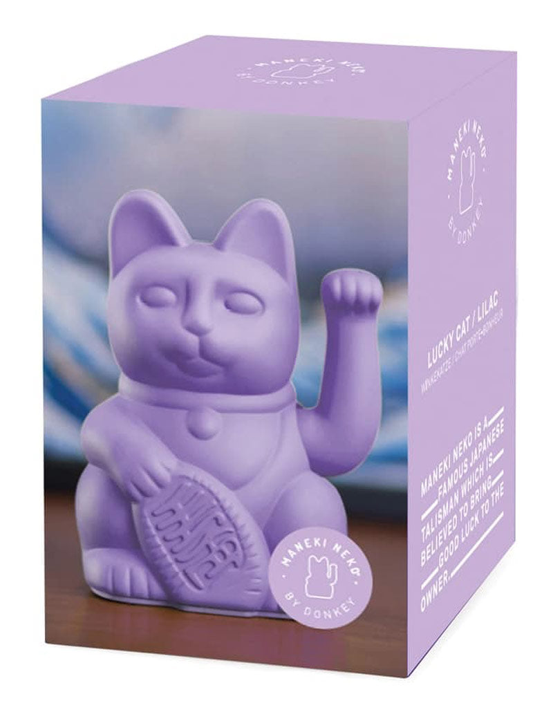 Donkey Lucky Cat Lilac Maneki Neko  Boxed