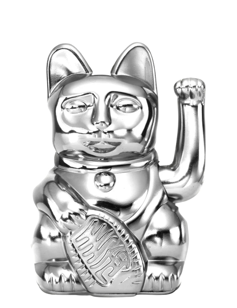 Donkey Lucky Cat Shiny Silver Nova Maneki Neko