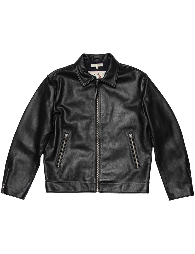 Nudie Jeans Co Eddy Rider Leather Jacket Black