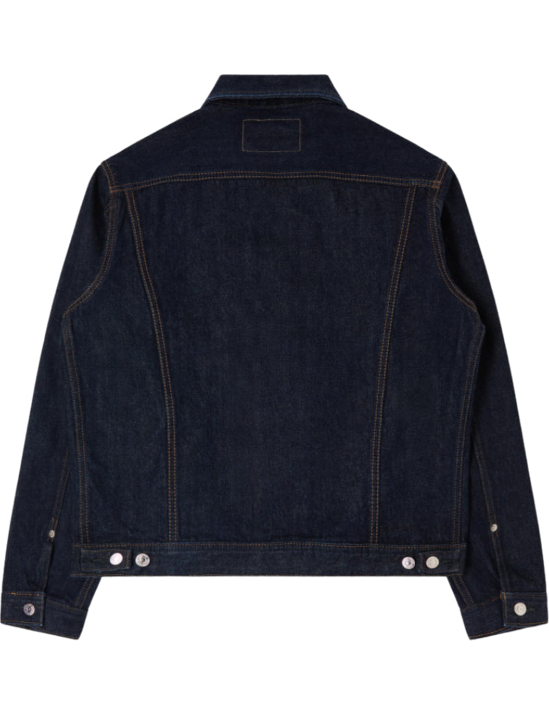 Edwin Denim Jacket Blue Rinsed Back View