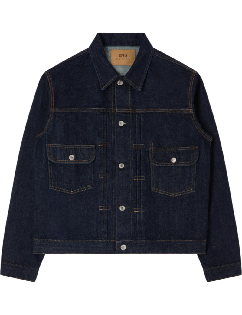 Edwin Denim Jacket Blue Rinsed Front