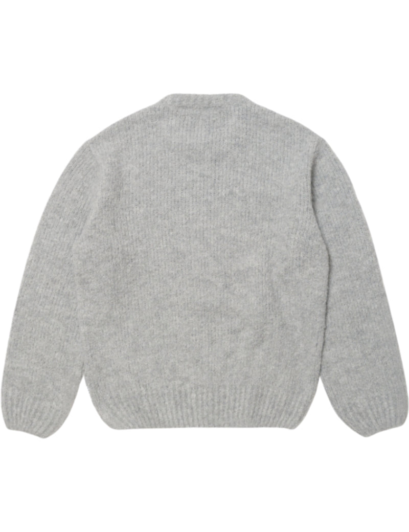 Edwin Dun Textured Sweater Grey Back