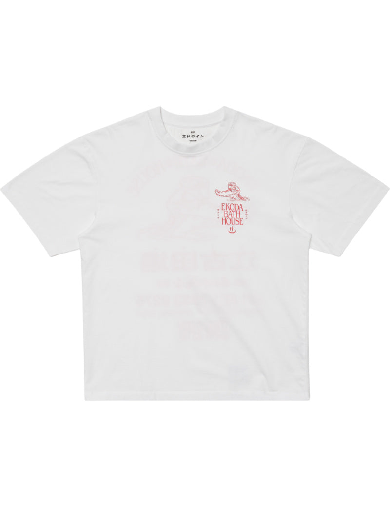 Edwin Ekoda Bath House T-Shirt White Front