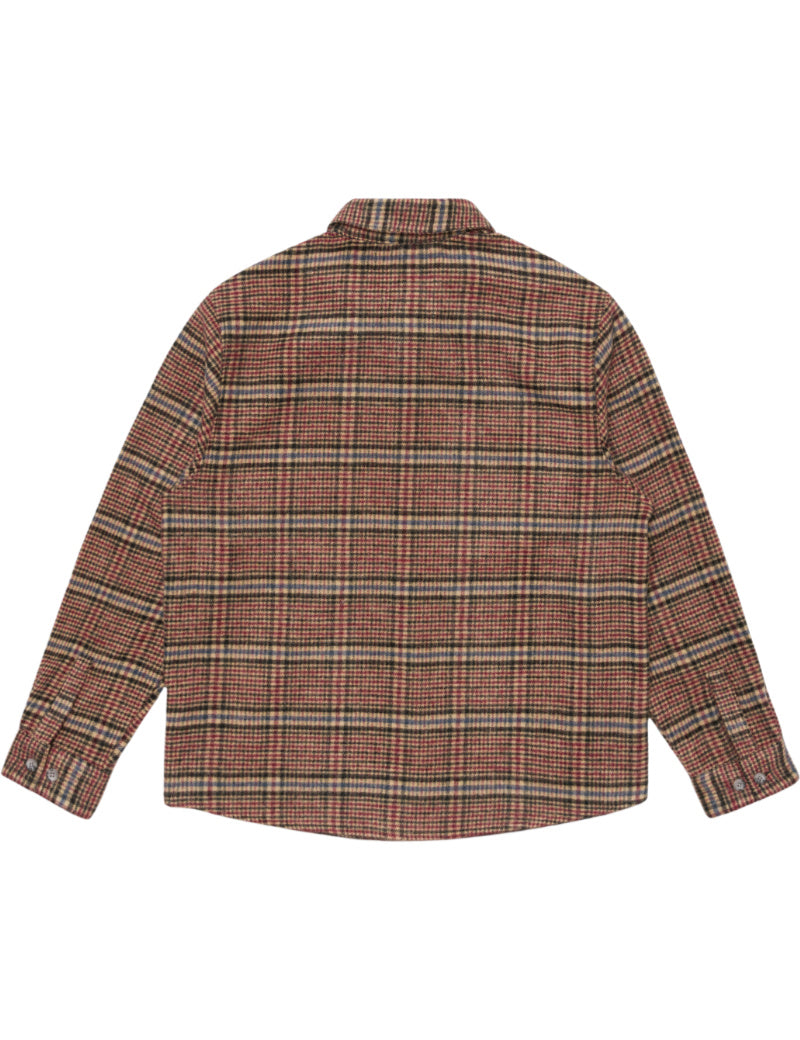 Edwin Julius Shirt LS Burgundy & Blue Back