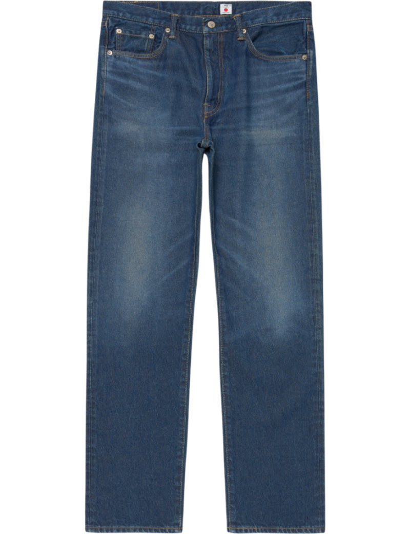 Edwin Regular Straight Jeans Blue Dark Used Front