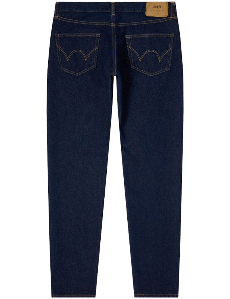 Edwin Regular Tapered Jeans Kaihara Blue Rinsed Back 