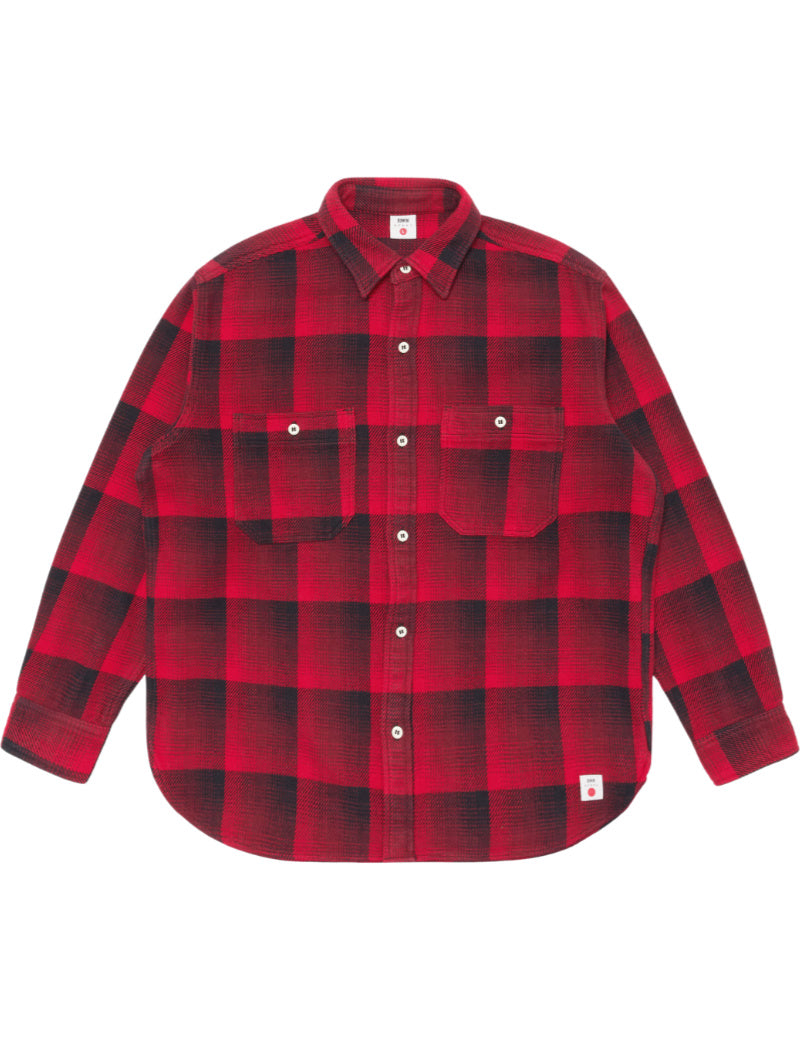 Edwin Work Shirt Red Front