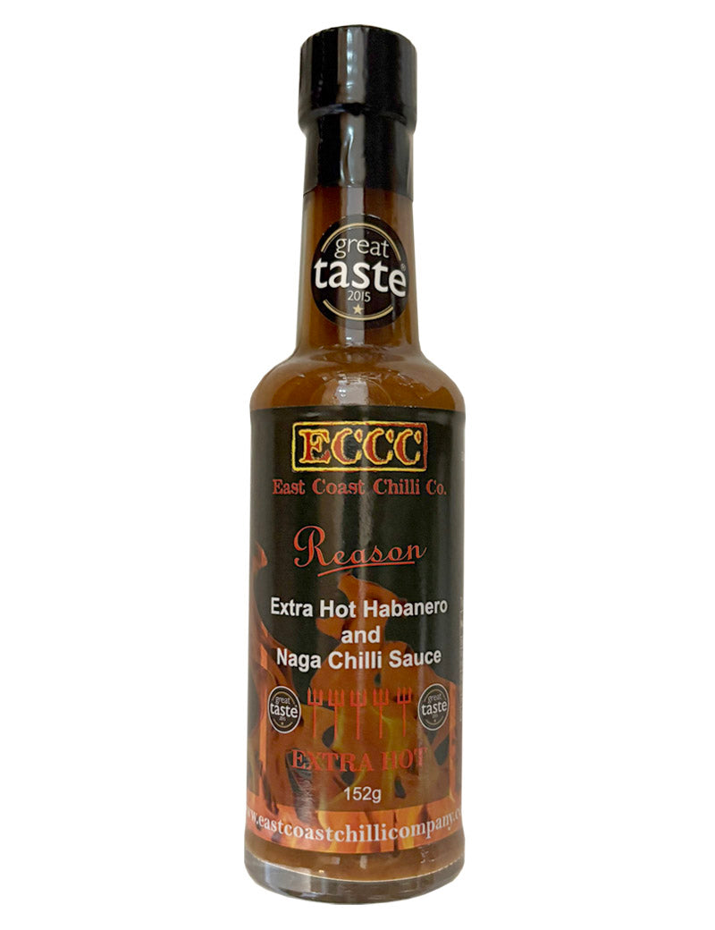 East Coast Chilli Co. 150ml Reason Extra Hot Habanero And Naga Chilli Sauce