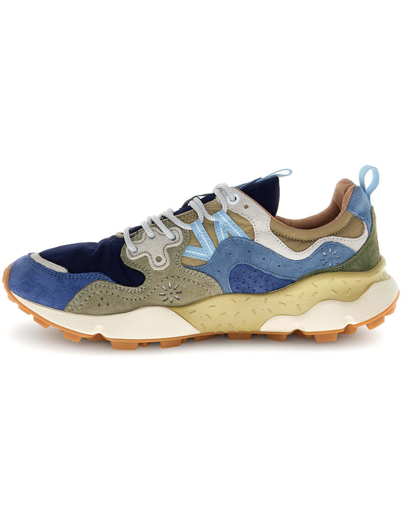 Flower Mountain Yamano 3 men's trainers navy, blue and khaki - Inside View