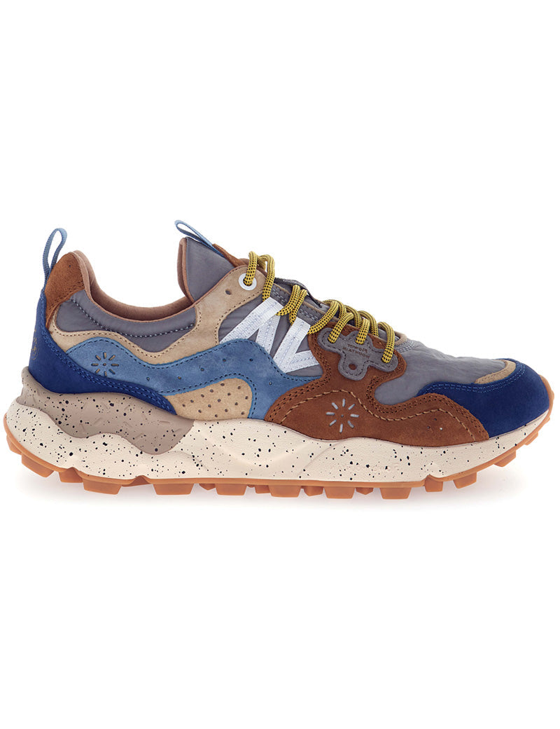 Flower Mountain Yamano 3 Man Suede Nylon Brown Deep Petrol Light Blue