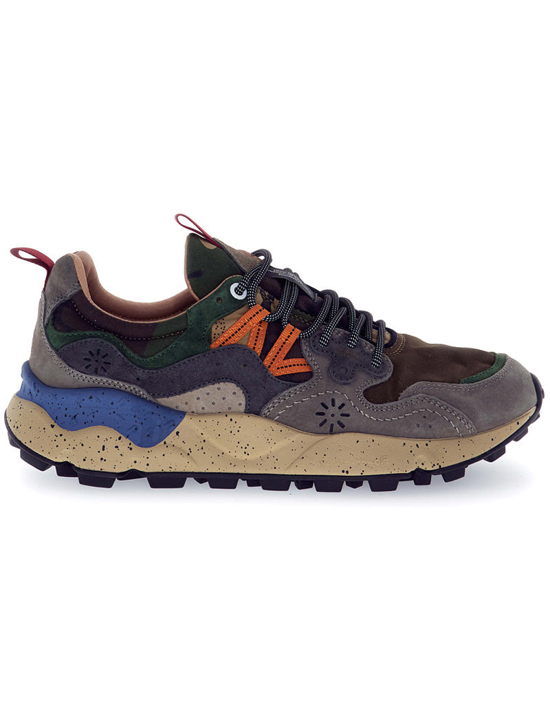 Flower Mountain Yamano 3 Man Suede Nylon Camo Dark Grey Anthracite Black