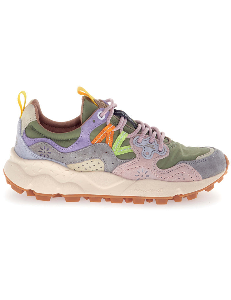 Flower Mountain Yamano 3 Women Suede Nylon Light Grey Militare Cipria