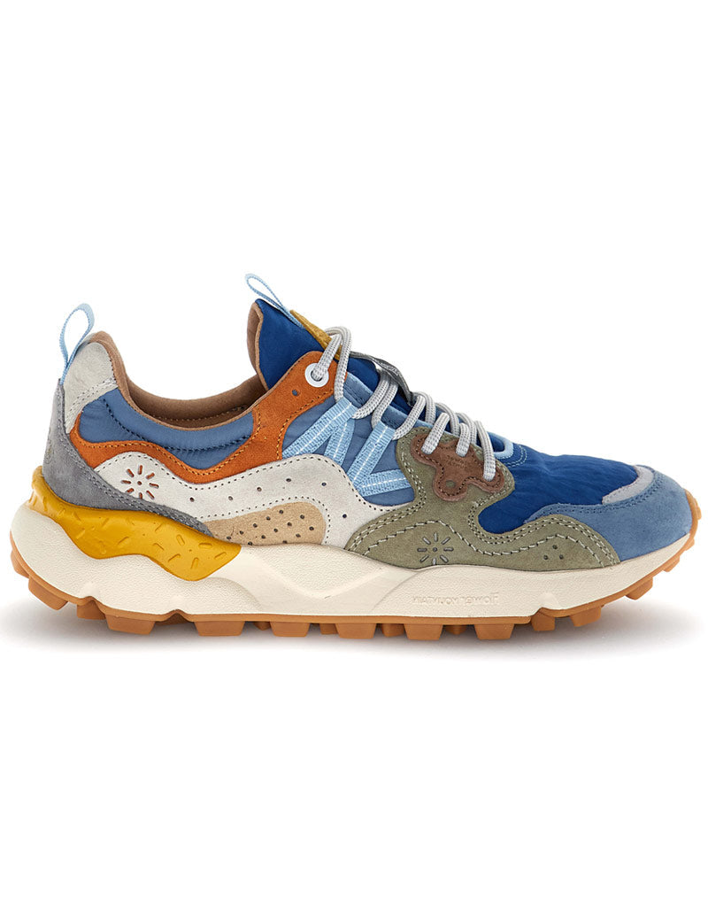 Flower Mountain Yamano 3 suede & nylon men's trainers in azure and sage