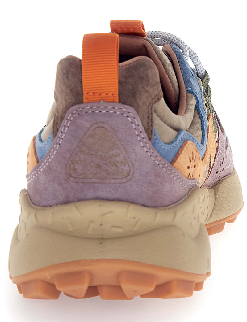 Flower Mountain Yamano 3 Uni Suede Nylon Petrol Grey Light Papaya