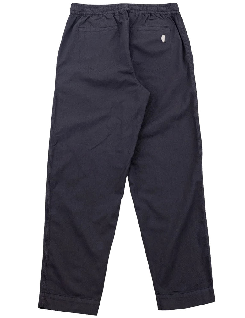 Folk Drawcord Assembly Pant Soft Black Mini Stripe Back View