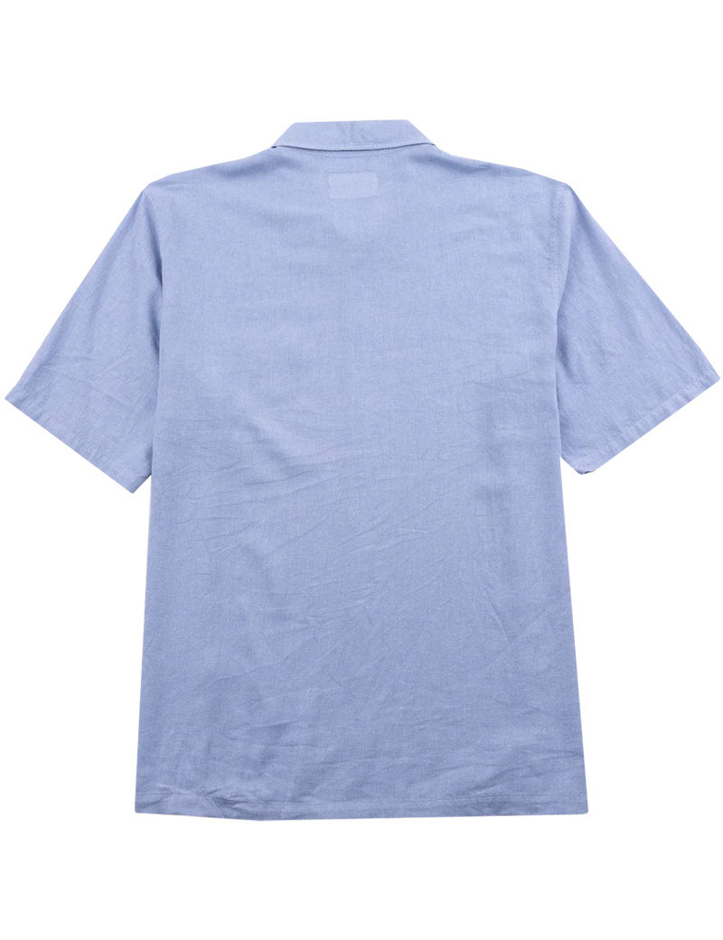 Folk Gabe Shirt Soft Blue Back View