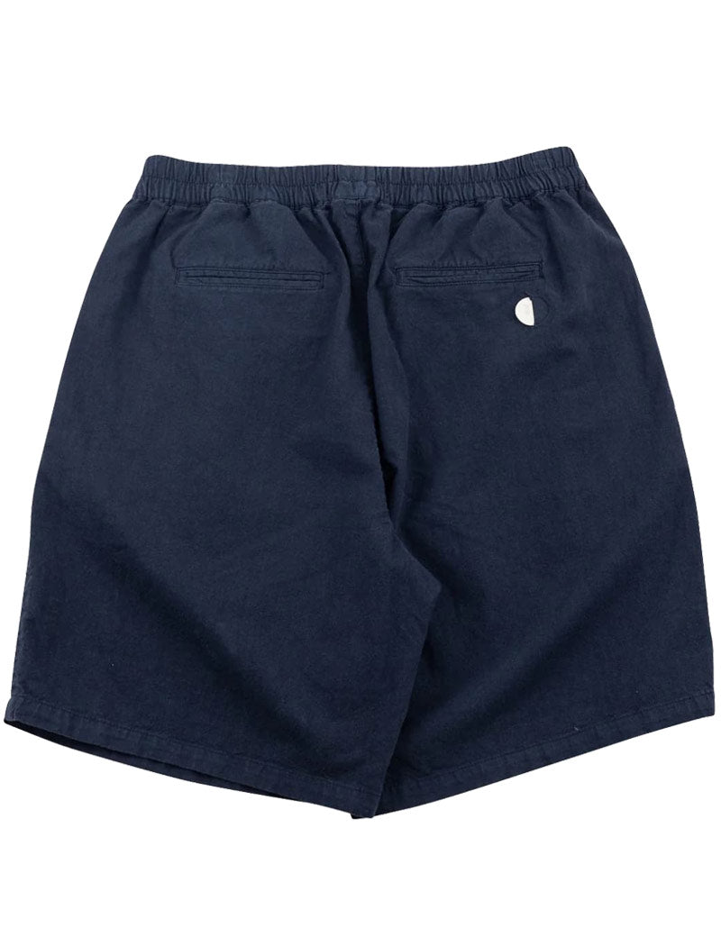 Folk Relaxed Assembly Short Dark Navy Cotton Linen Back View 
