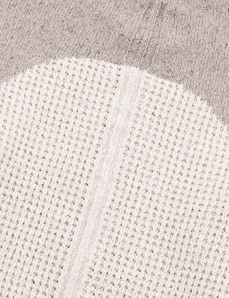 Folk Slouch Crew Jumper Natural Circle Back Detail