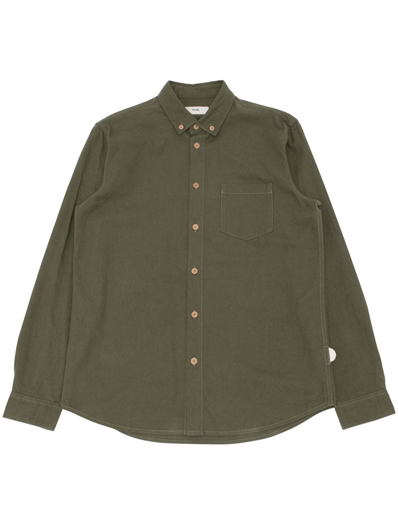 Folk Relaxed Fit Shirt Dark Sage Flannel