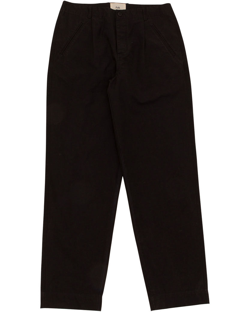 Folk Assembly Pant Soft Black Linear Texture