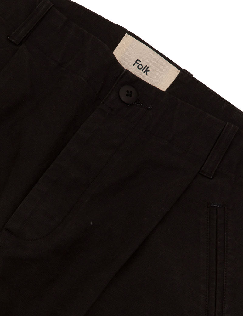 Folk Assembly Pant Soft Black Linear Texture