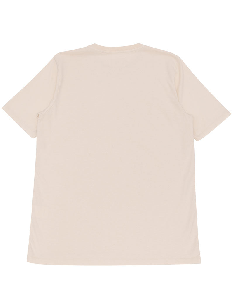 Folk Contrast Sleeve T-Shirt Ecru