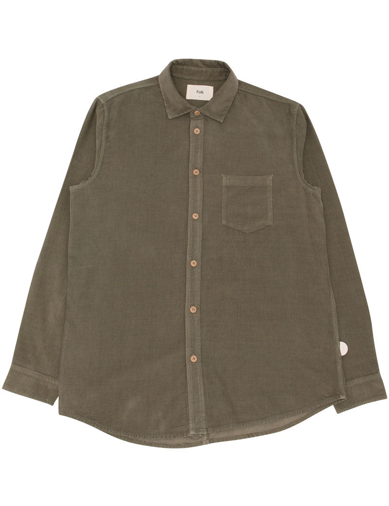 Folk Direction Babycord Shirt Olive