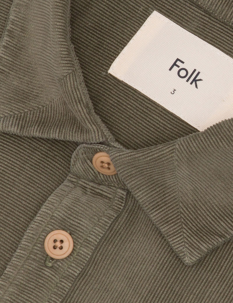 Folk Direction Babycord Shirt Olive