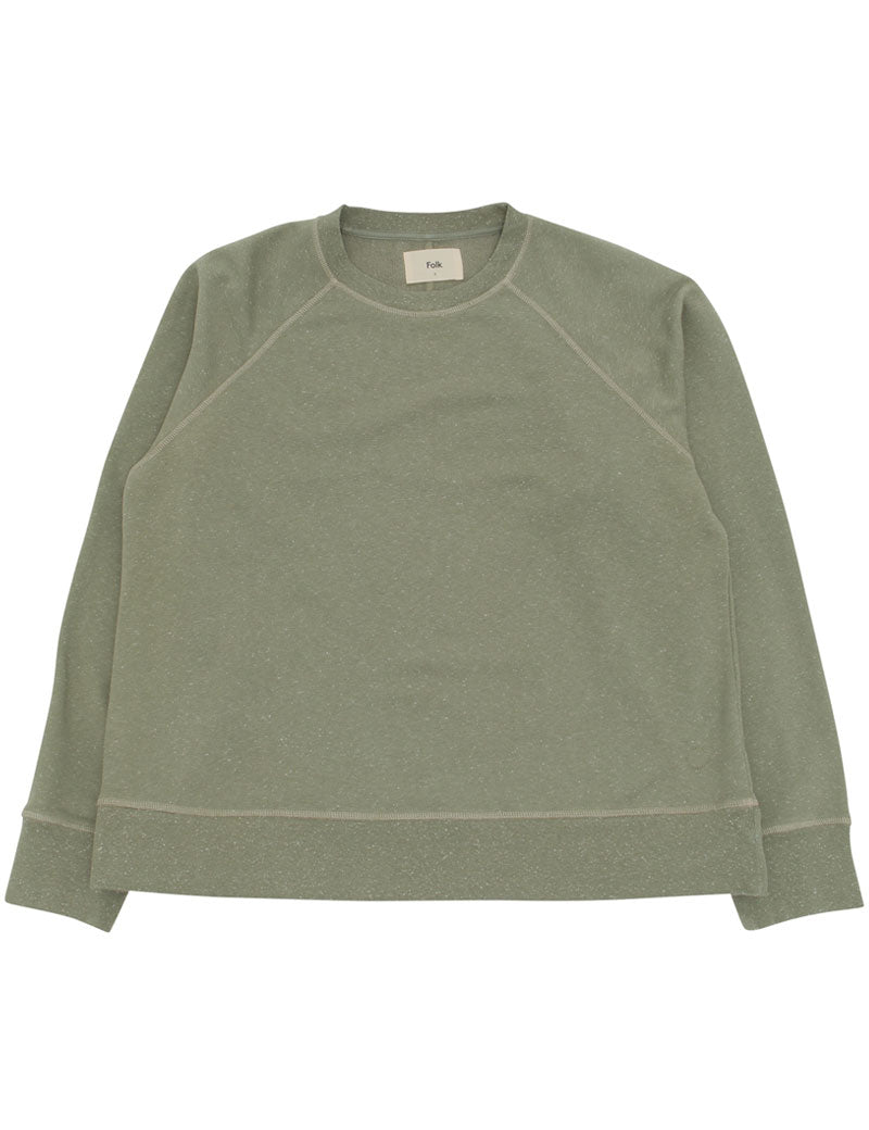 Folk Engineered Raglan Sweatshirt Sage Nep