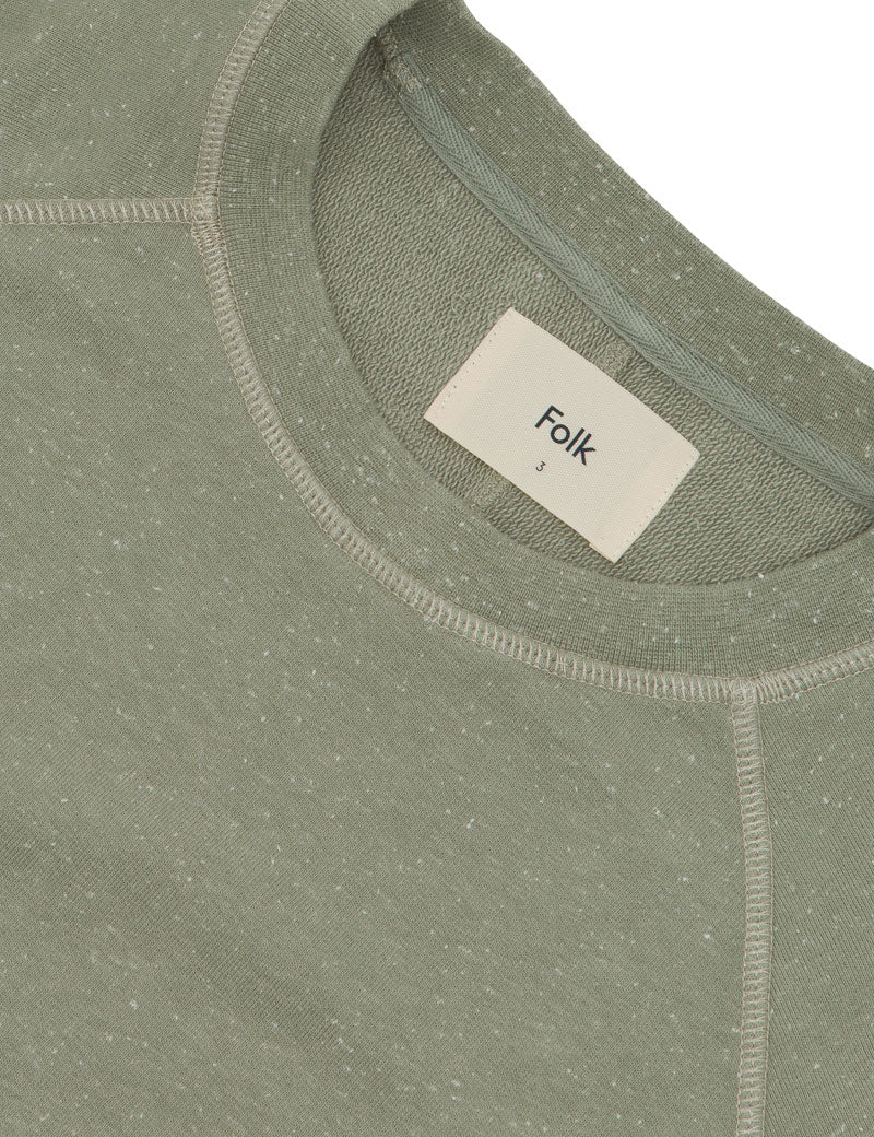 Folk Engineered Raglan Sweatshirt Sage Nep