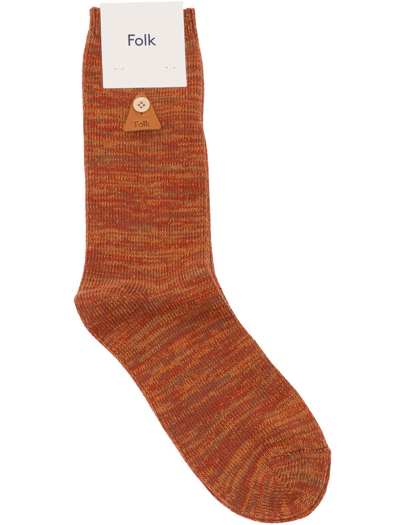 Folk Melange Socks Amber Mix