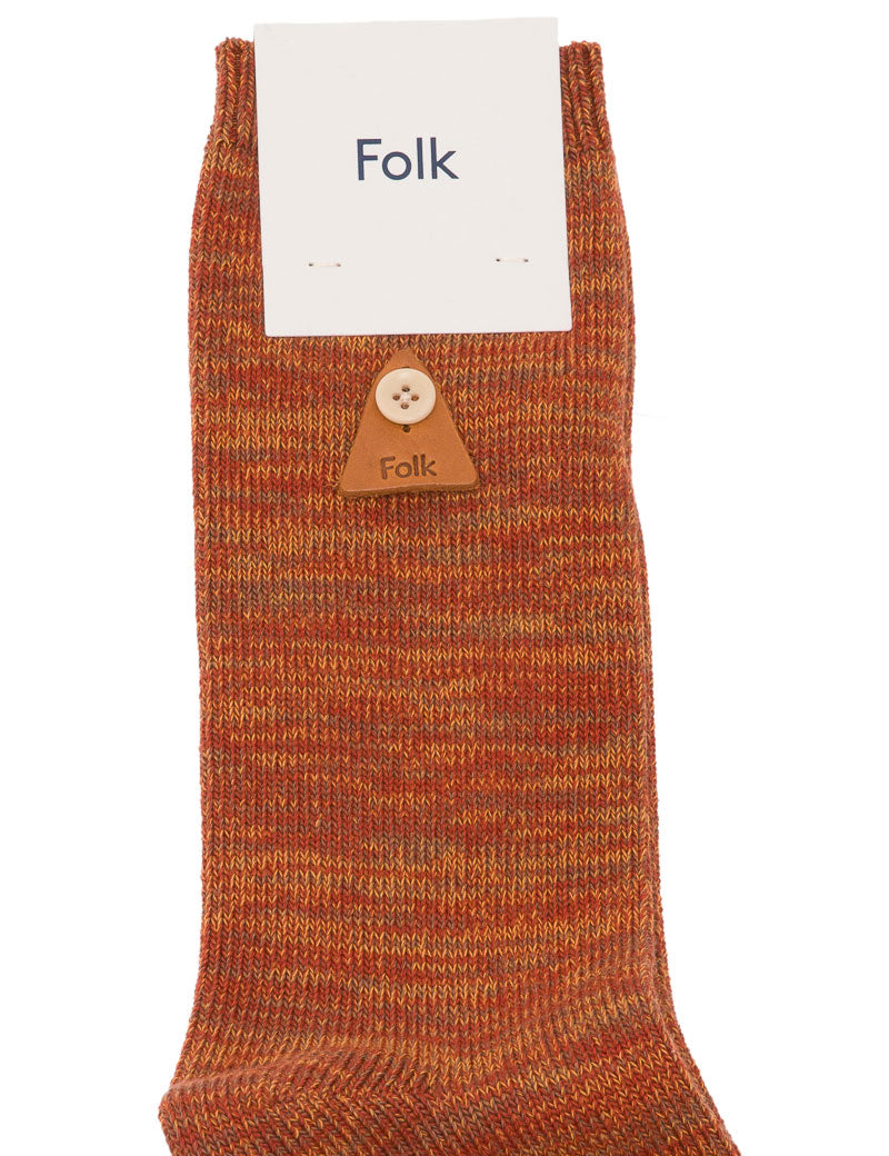 Folk Melange Socks Amber Mix