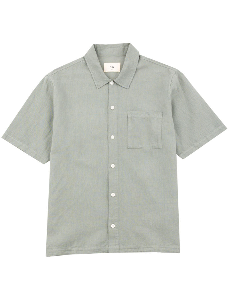 Folk Gabe Shirt Light Sage