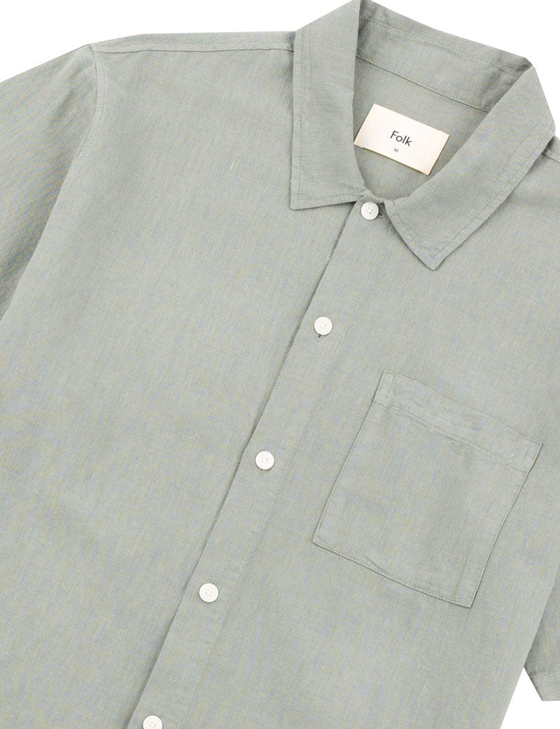 Folk Gabe Shirt Light Sage