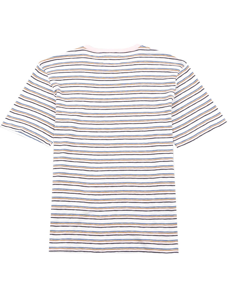 Folk Multi Stripe Tee Ecru Mix