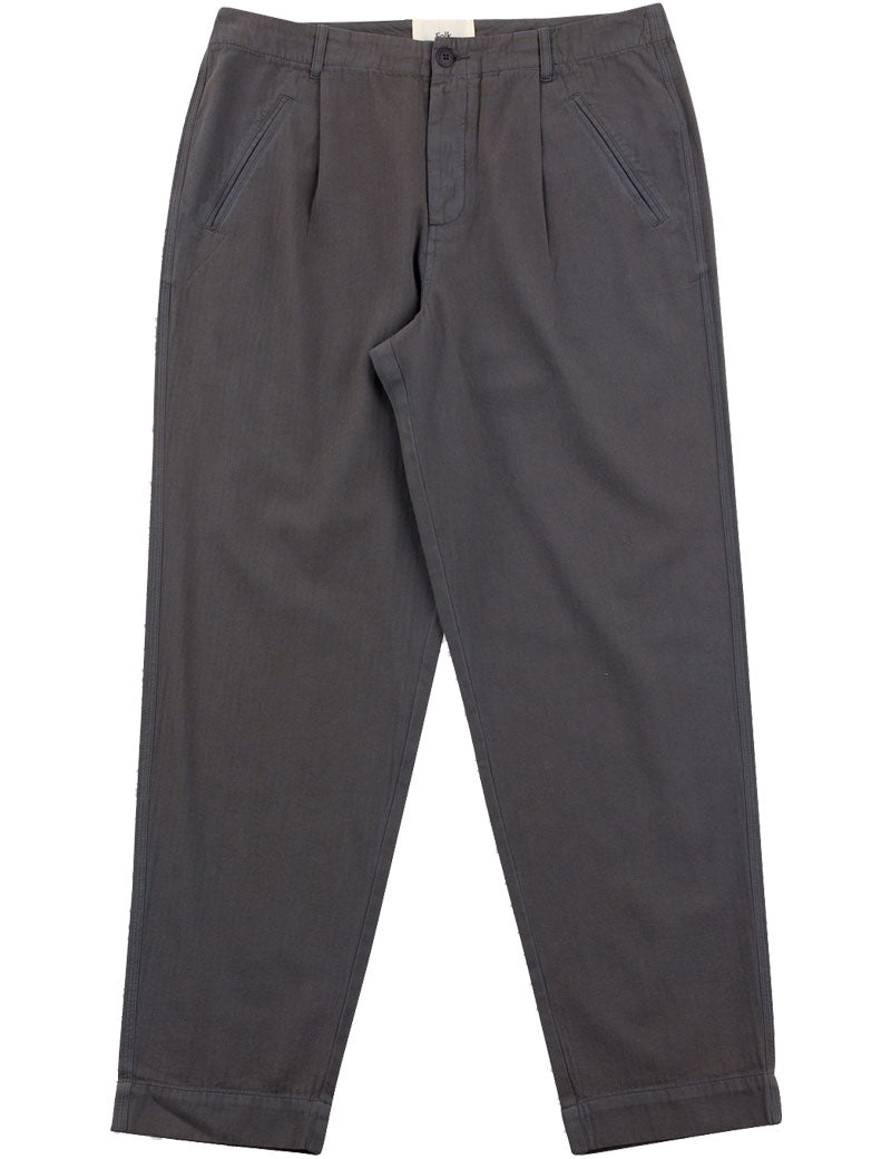 Folk Assembly Pant Soft Black Herringbone