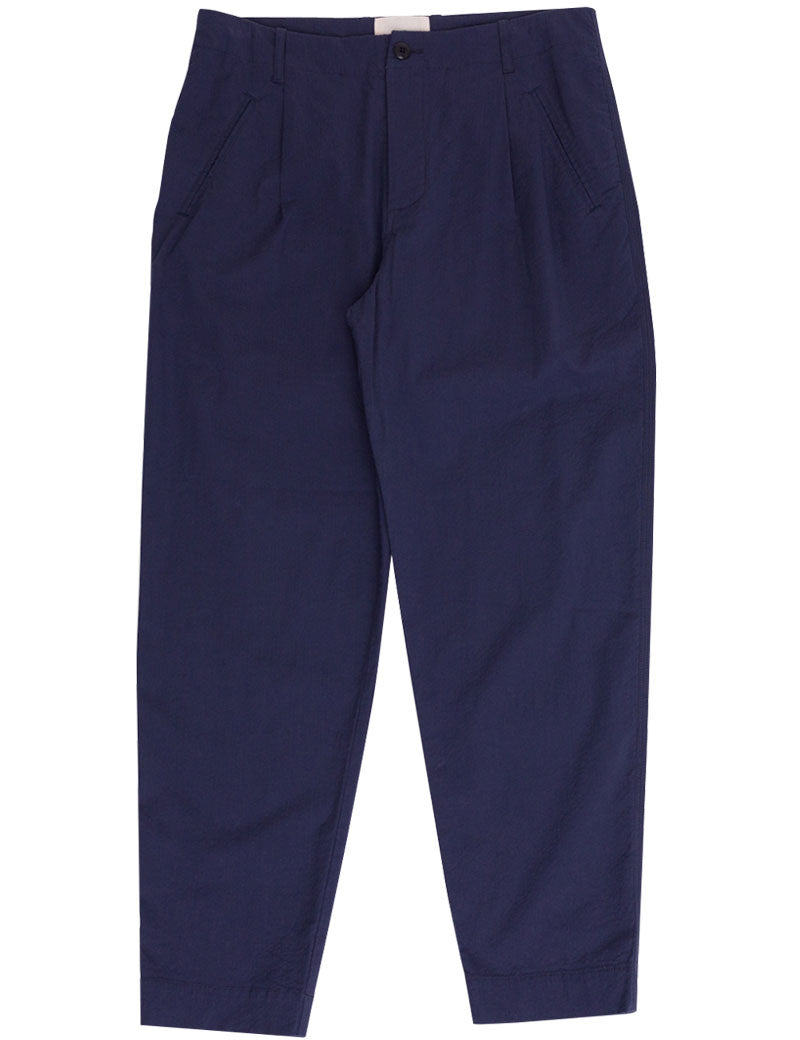 Folk Assembly Pant Navy Seersucker