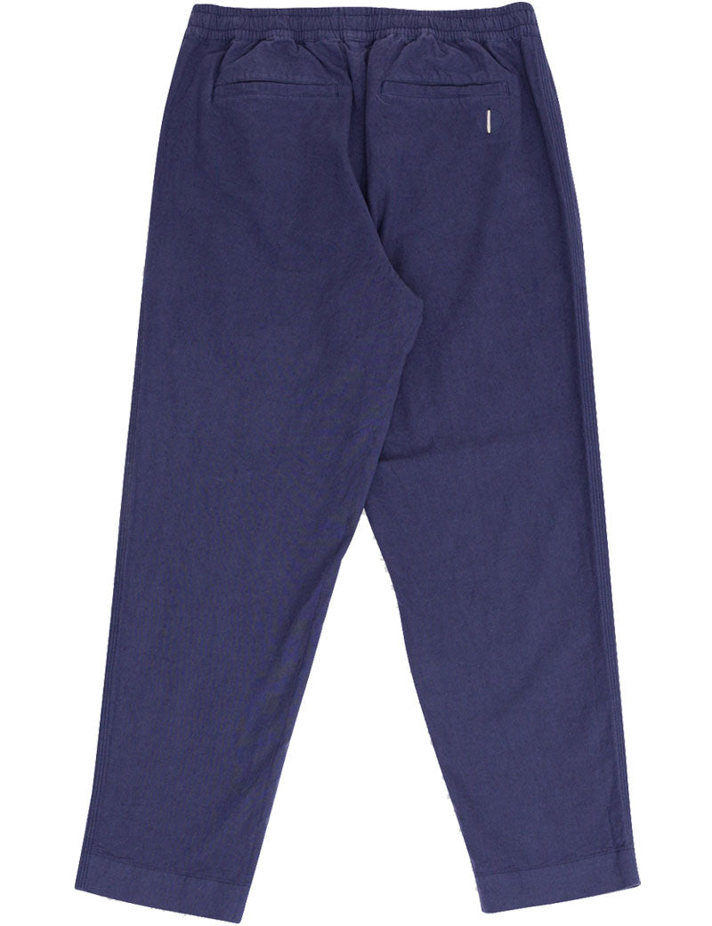 Folk Drawcord Assembly Pant Soft Navy Cotton Linen