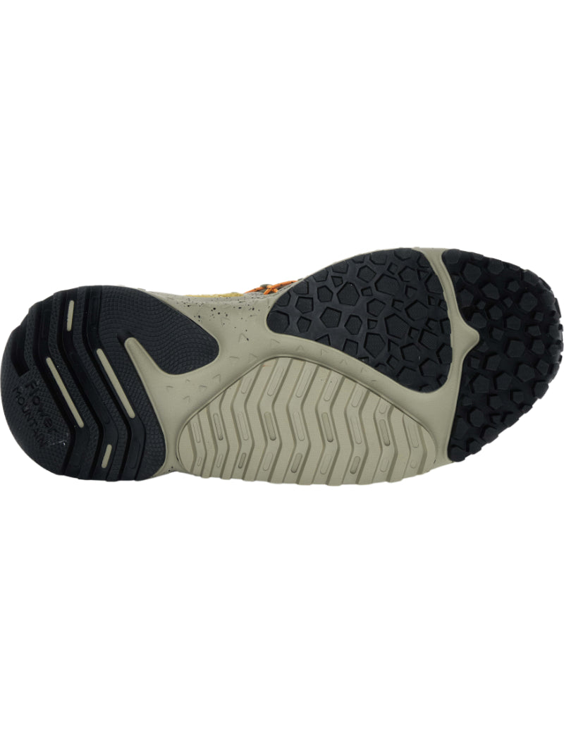 Flower Mountain Yamabushi Man Trainers Mud, Dark Brown & Acid Sole