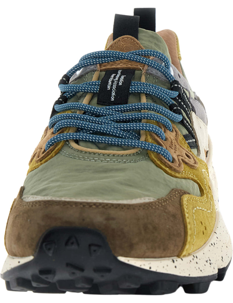 Flower Mountain Yamano 3 Trainers Brown, Military & Cognac Laces