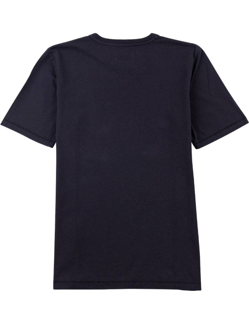 Folk Contrast Sleeve T-Shirt Black Back View