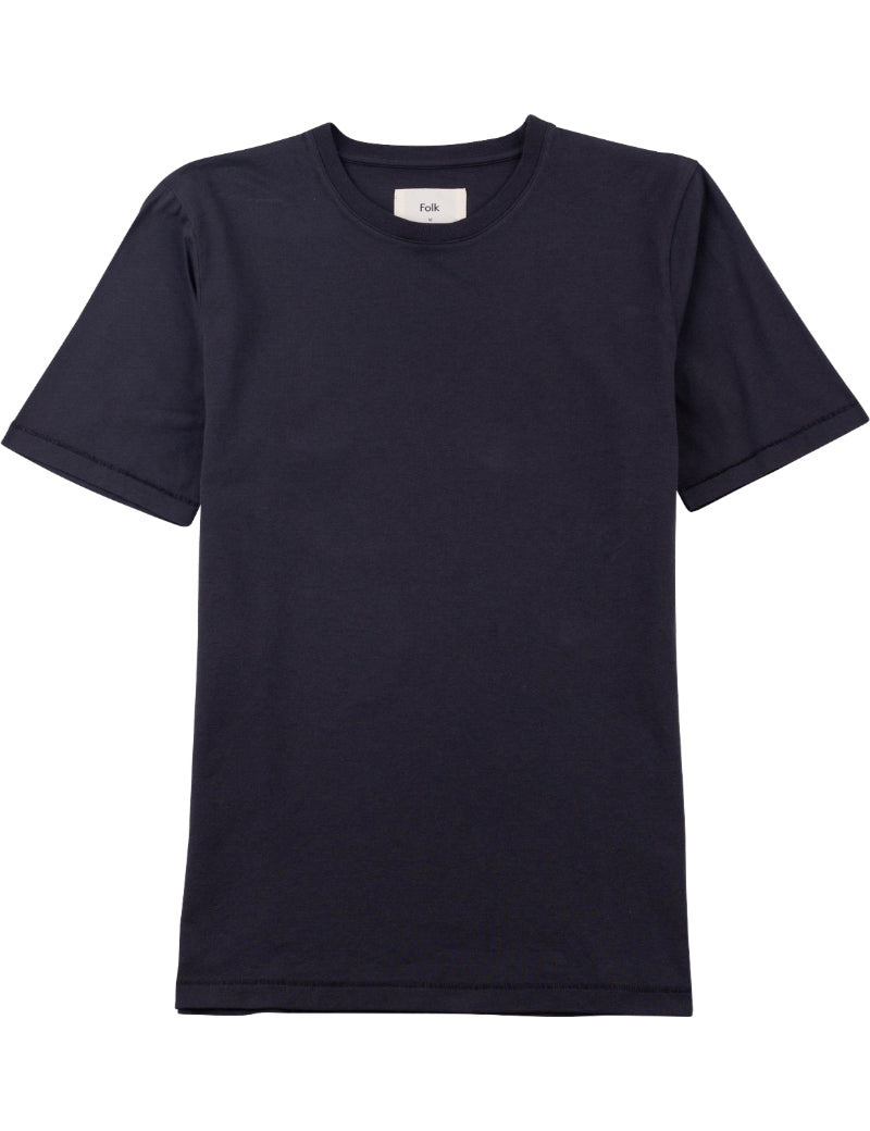 Folk Contrast Sleeve T-Shirt Black Main