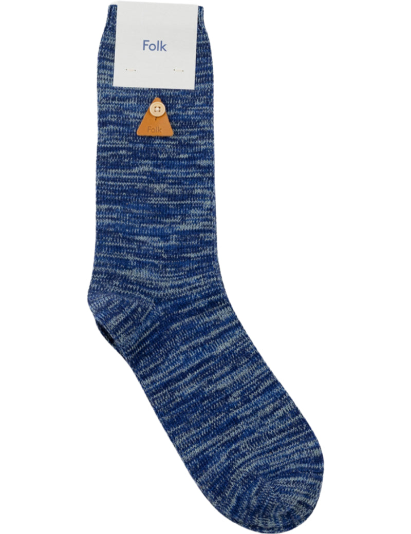 Folk Melange Socks Blue Mix Main